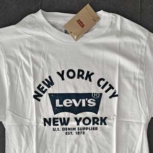 Levi's White Graphic Tee - New York City Design